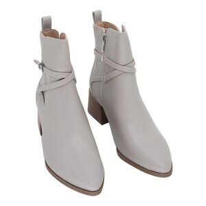 Journee Collection Estelle Pointed Toe Ankle Boot Gray 6.5M